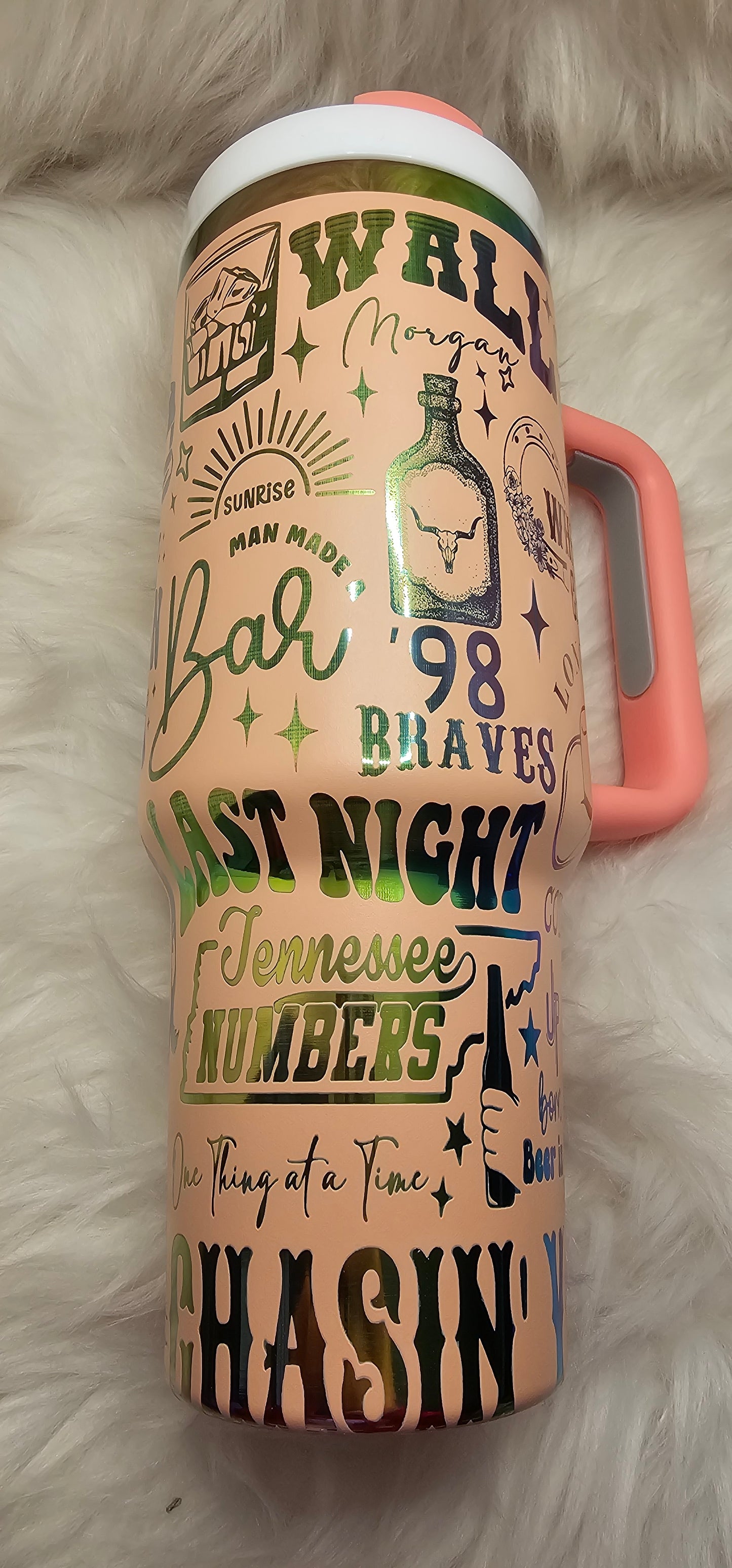 Wallen 40 oz Rainbow Engraved Tumbler