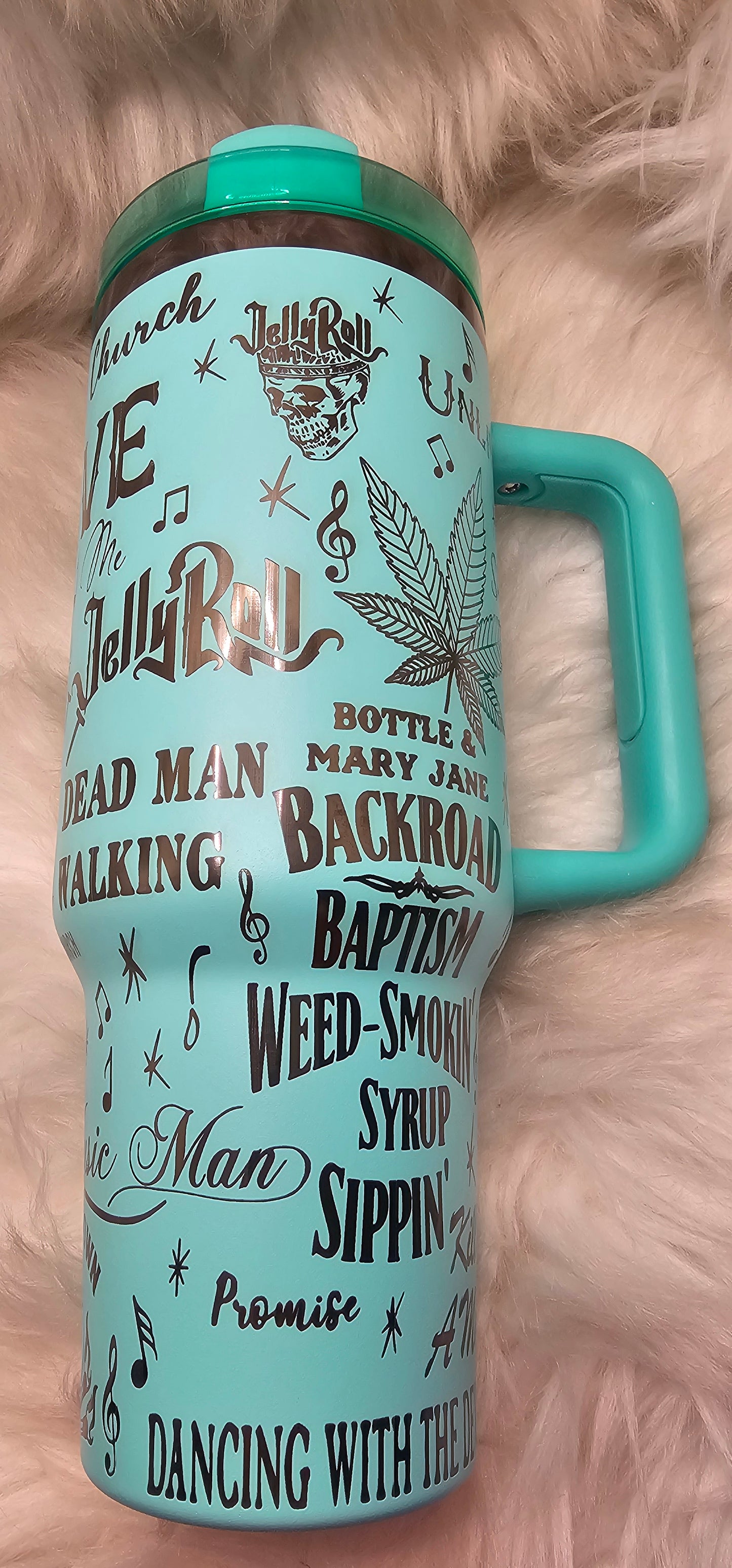 Jellyroll 40 oz Gunmetal Engraved Tumbler