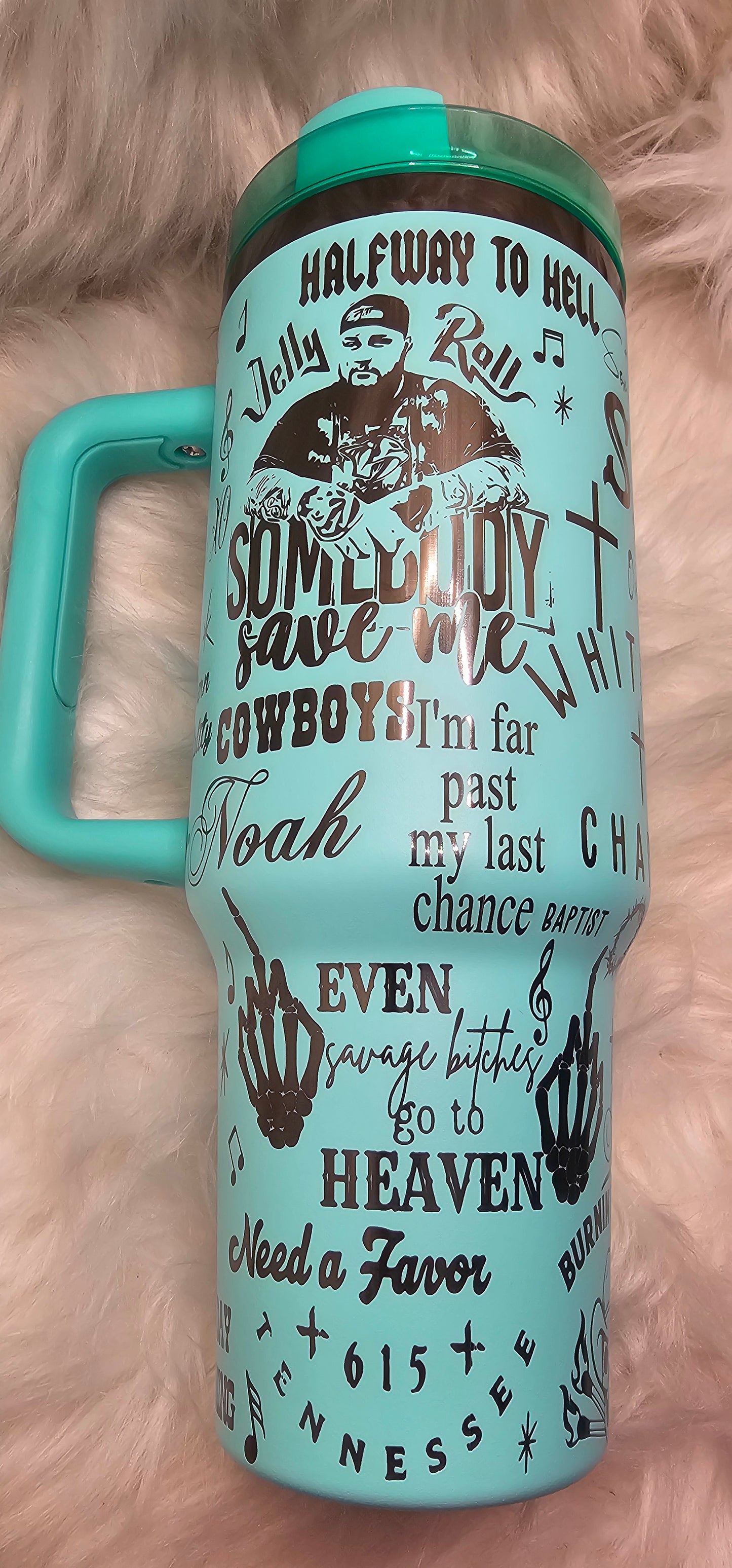 Jellyroll 40 oz Gunmetal Engraved Tumbler
