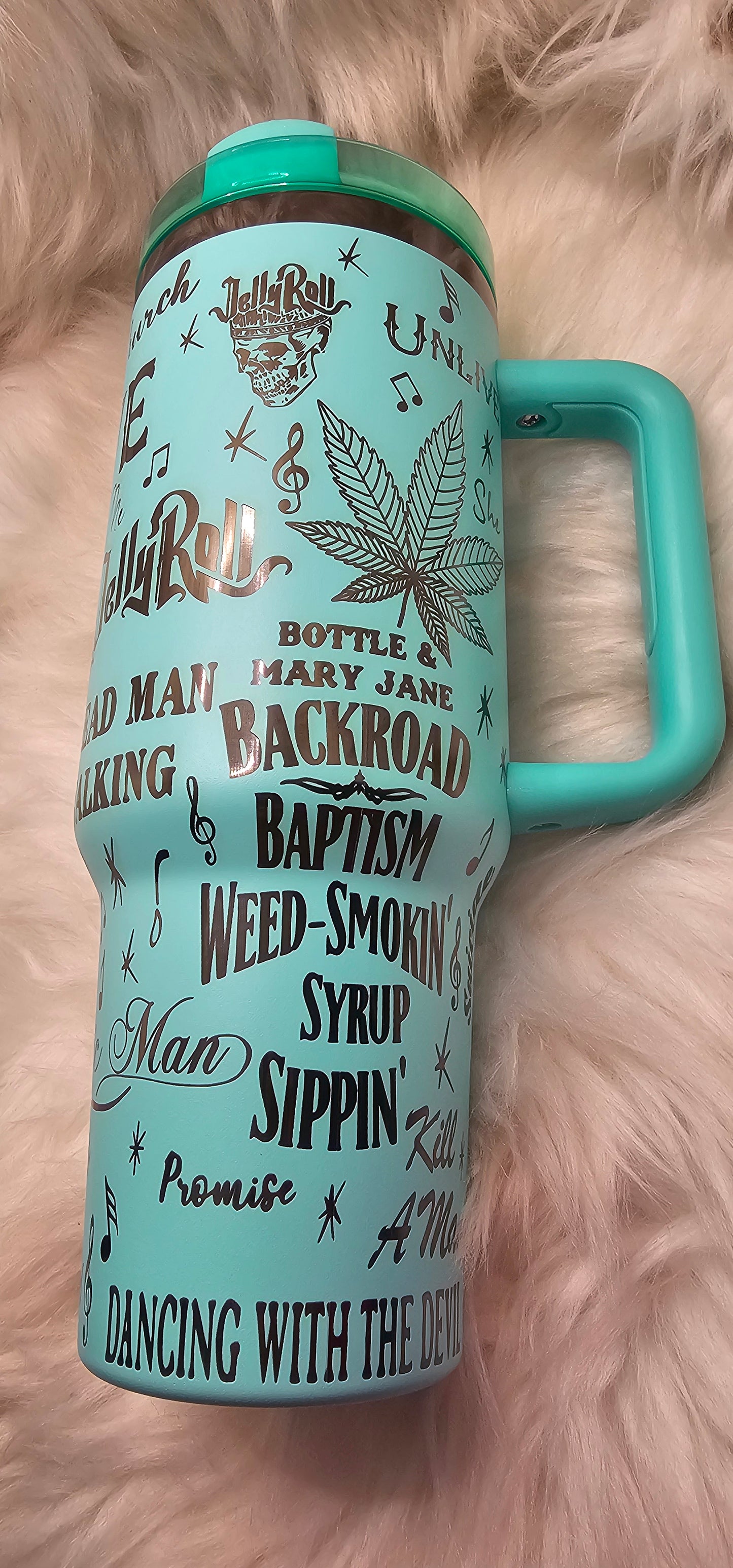 Jellyroll 40 oz Gunmetal Engraved Tumbler