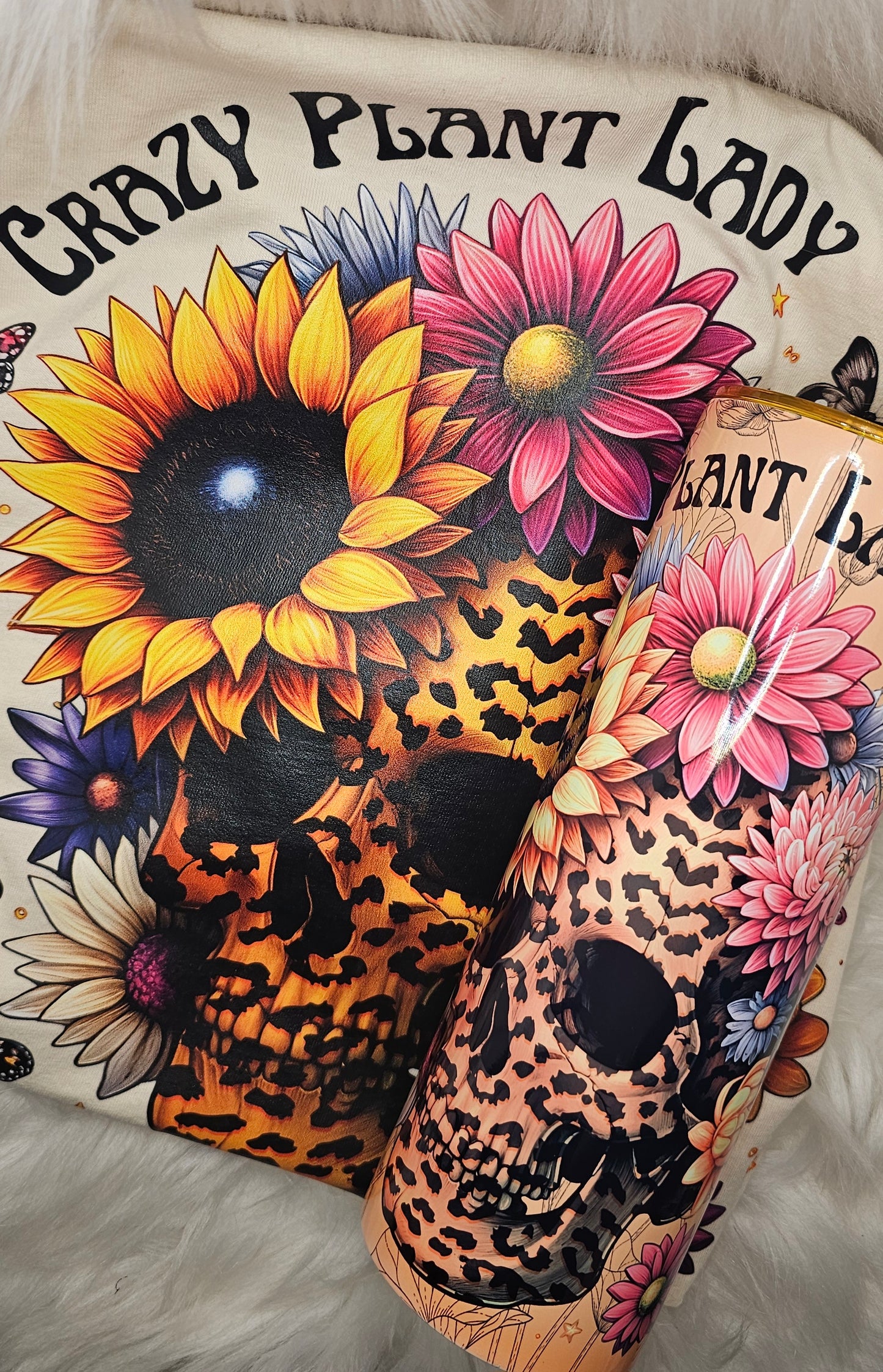 Crazy Plant Lady Skull Tee