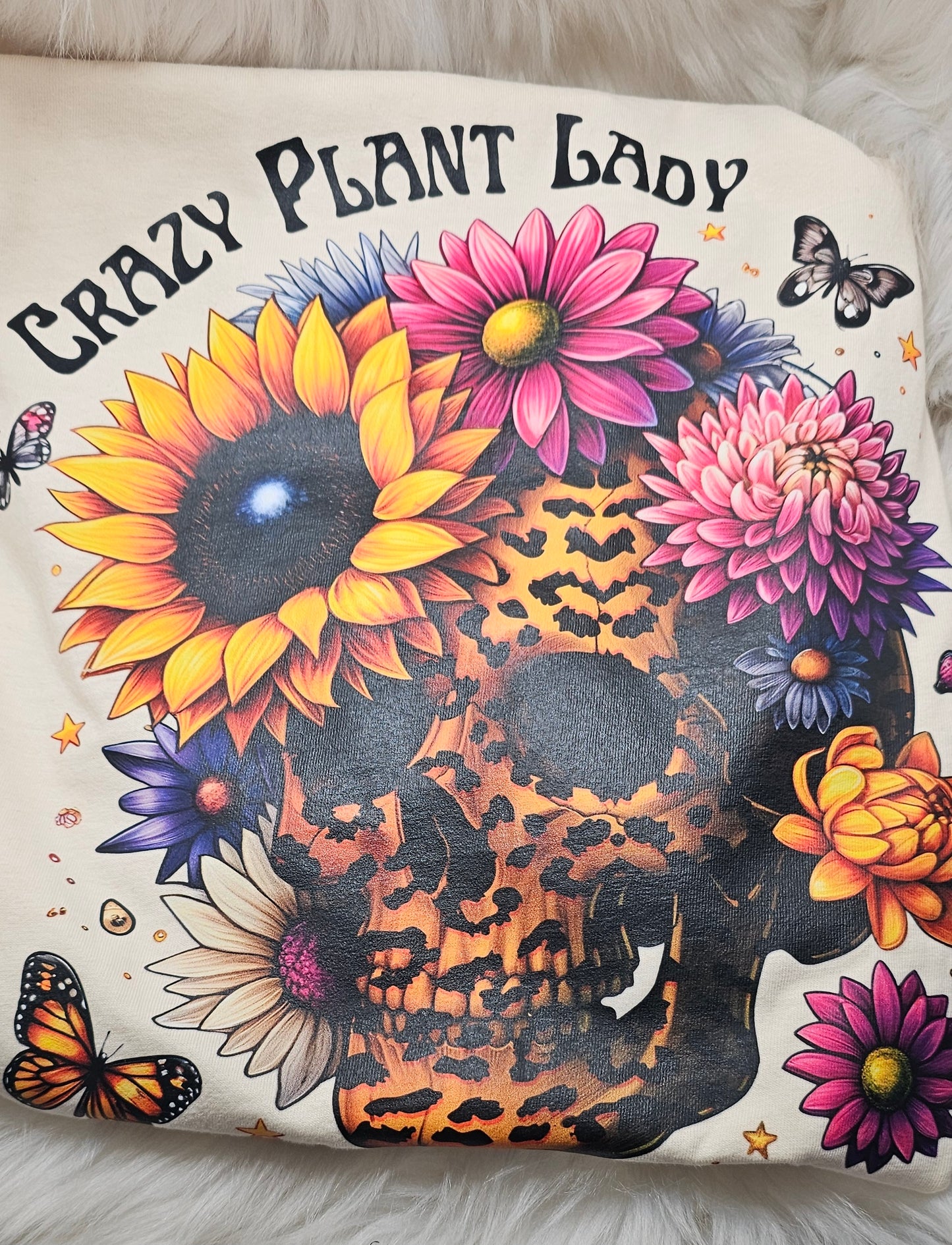 Crazy Plant Lady Skull Tee