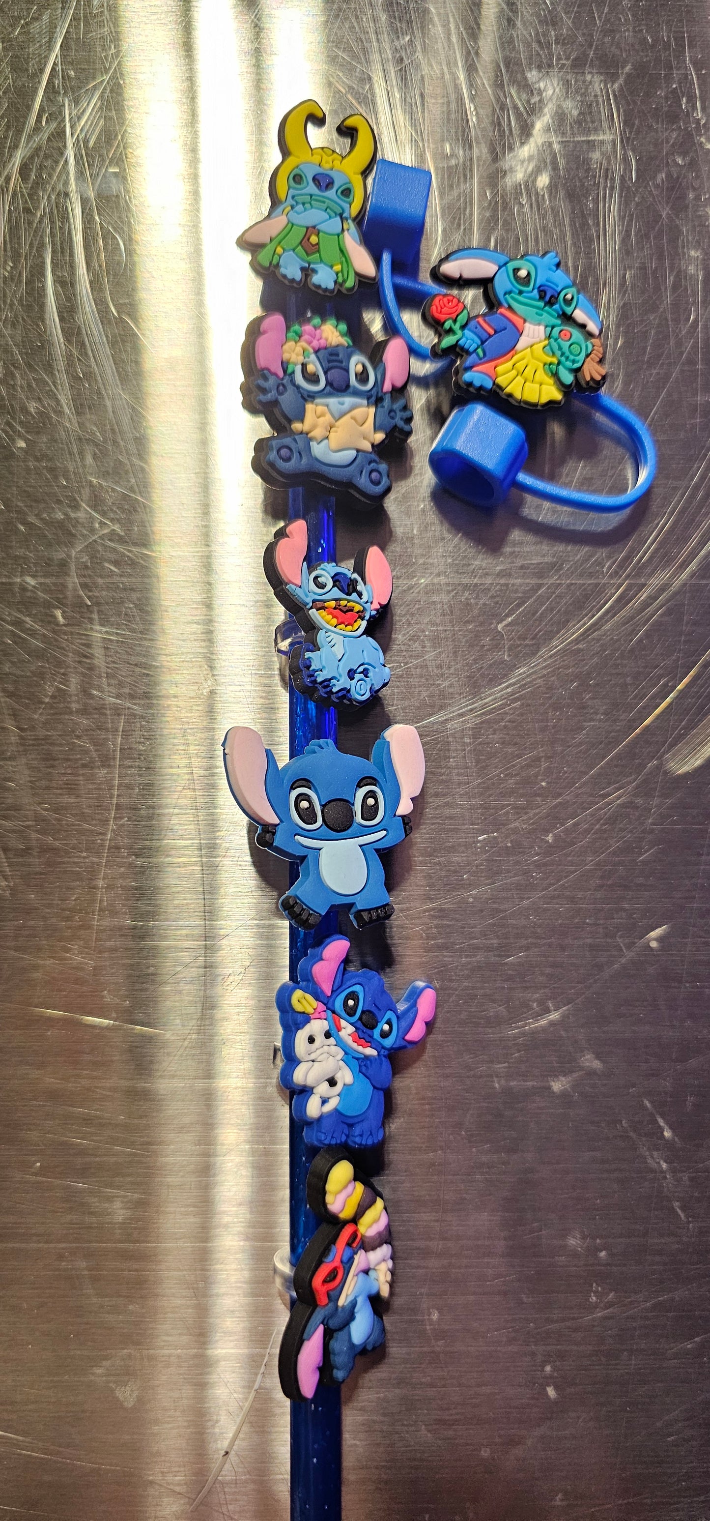 Ohana Engraved Tumbler with Lid Topper and Straw Charm