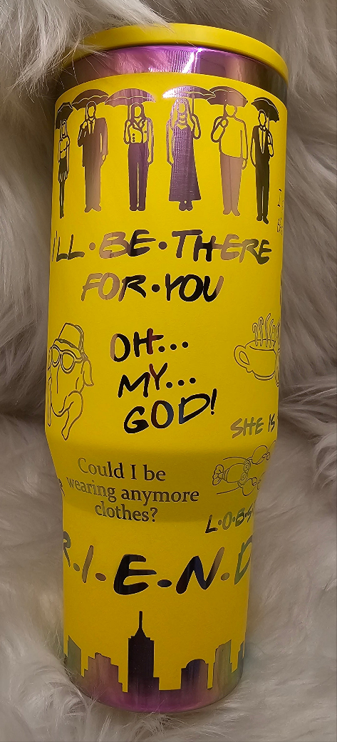 Friends Rainbow Engraved Tumbler