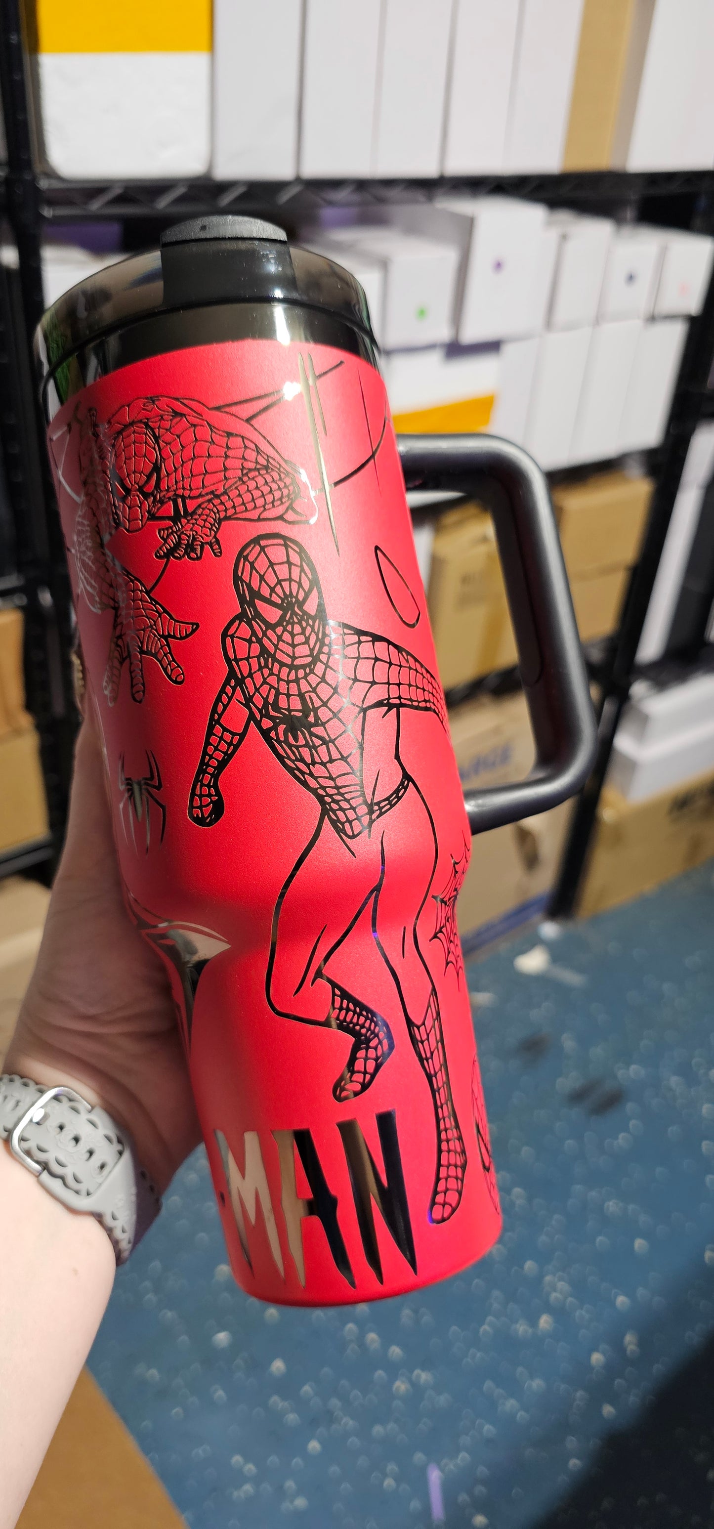 Spiderman 40 oz Engraved Tumbler