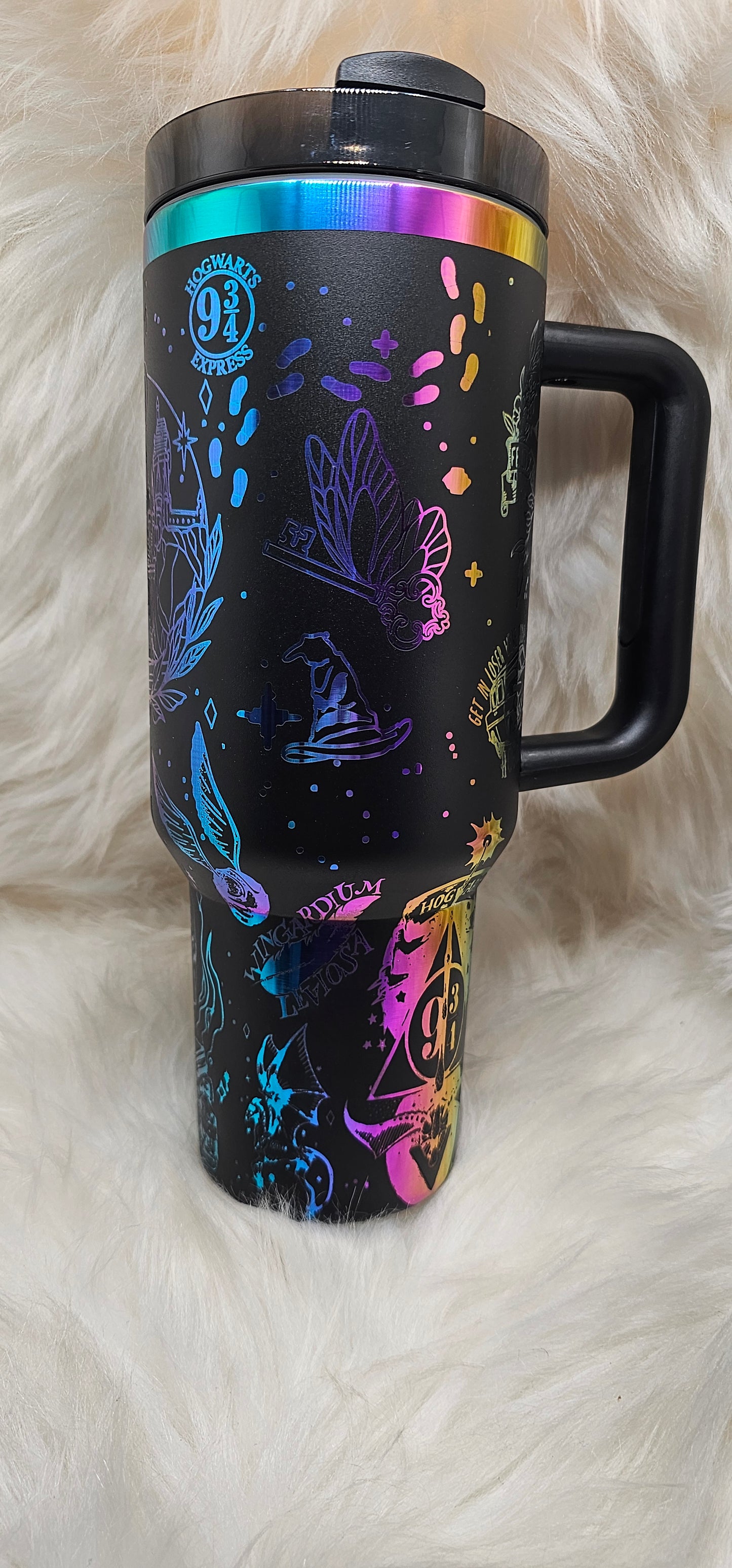 Potter 40 oz Rainbow Engraved Tumbler