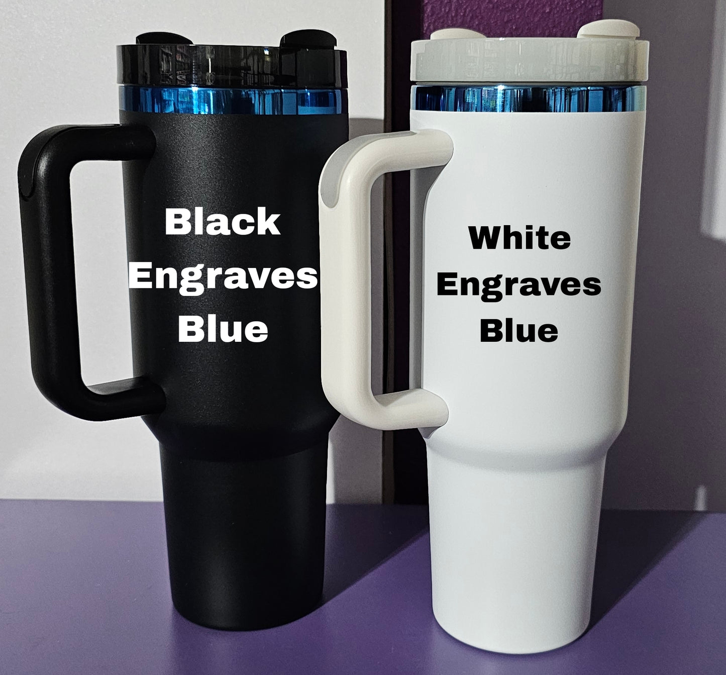 Ohana Engraved Tumbler with Lid Topper and Straw Charm
