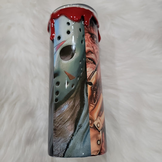 MTO 25 oz GLOW Horror Mashup 3D drip tumbler