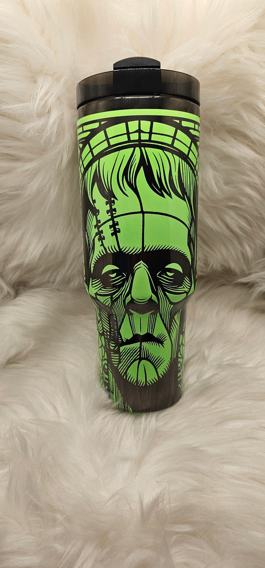 Frankenstein Laser Engraved Tumbler