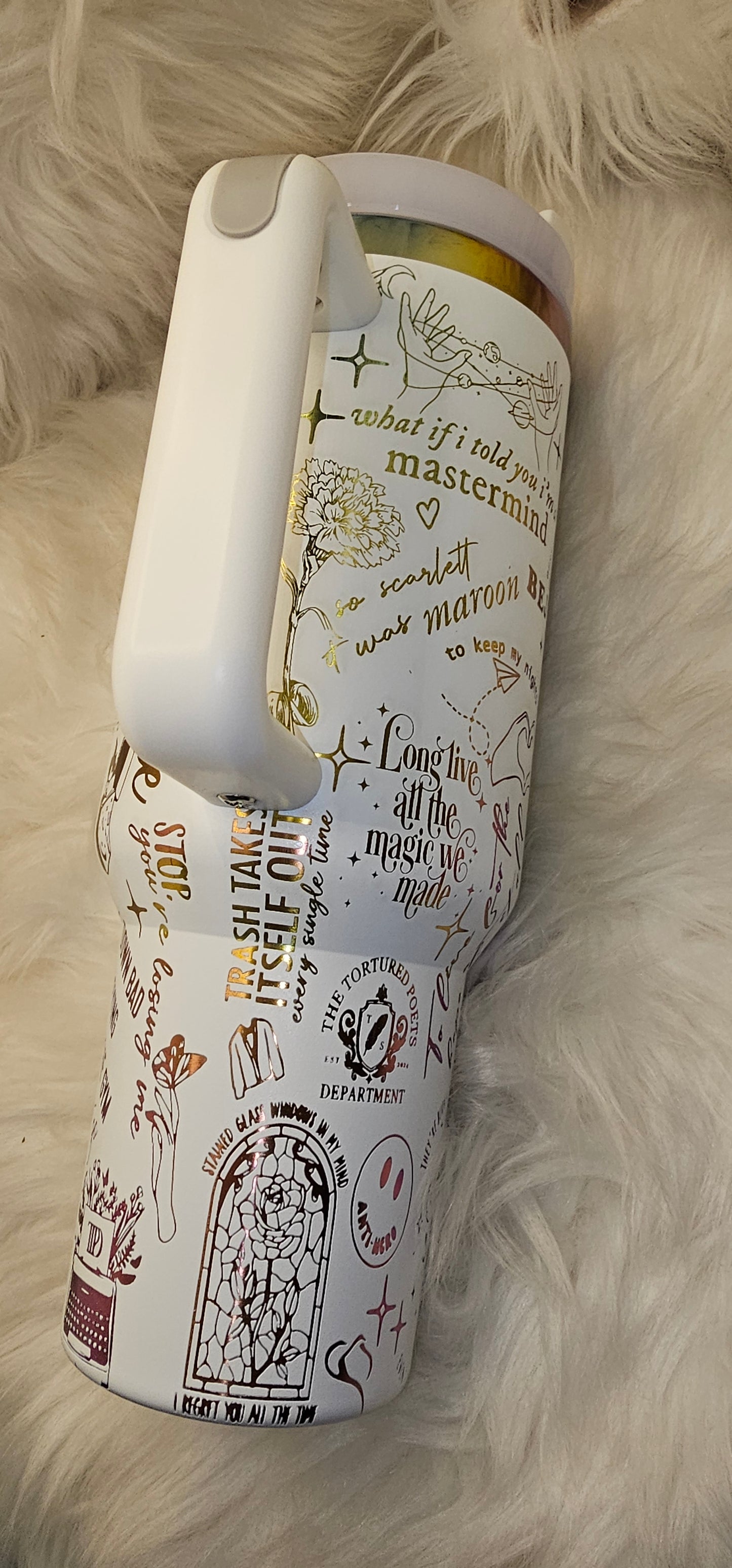 Swiftie 40 oz Rainbow Engraved Tumbler
