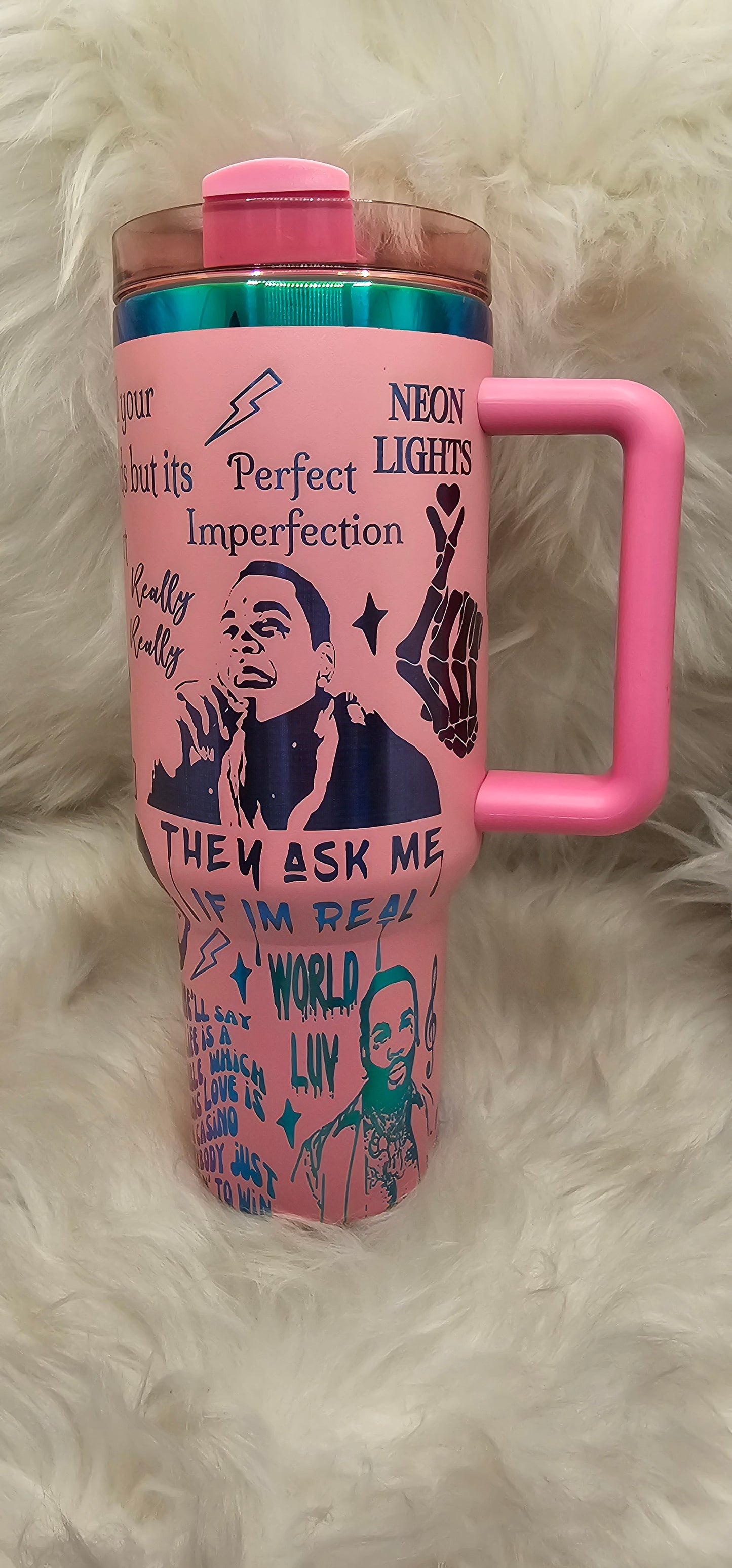 Kevin Gates Rainbow Engraved Tumbler
