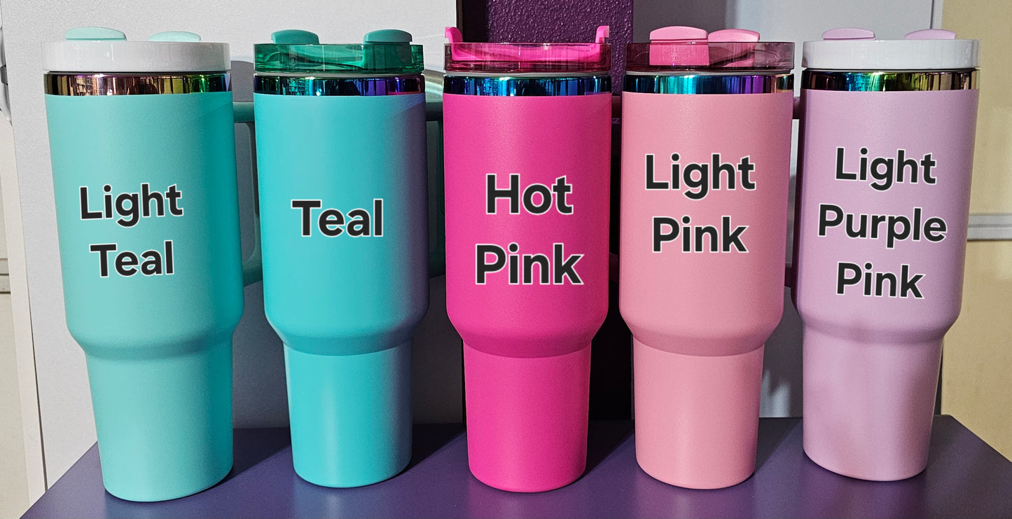 Swiftie 40 oz Rainbow Engraved Tumbler