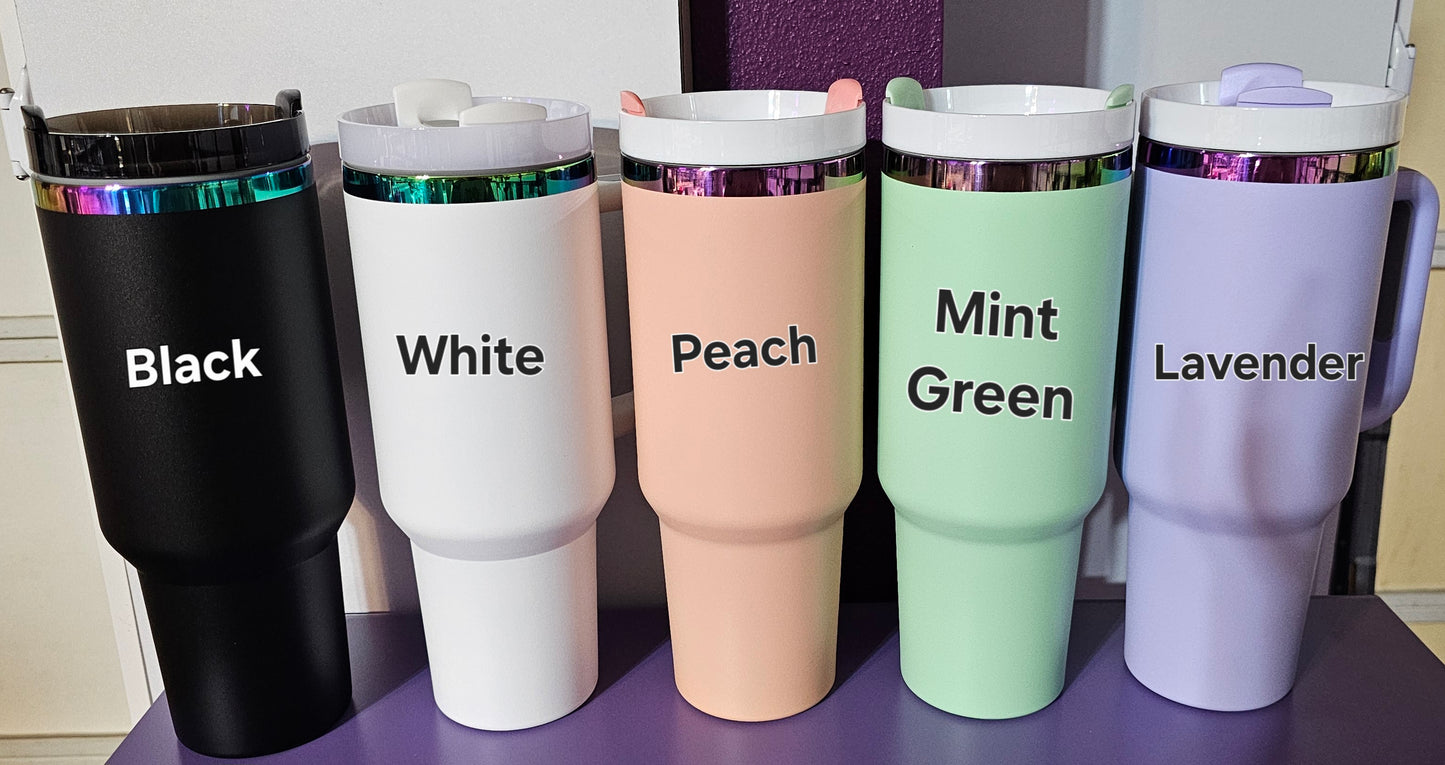 Swiftie 40 oz Rainbow Engraved Tumbler
