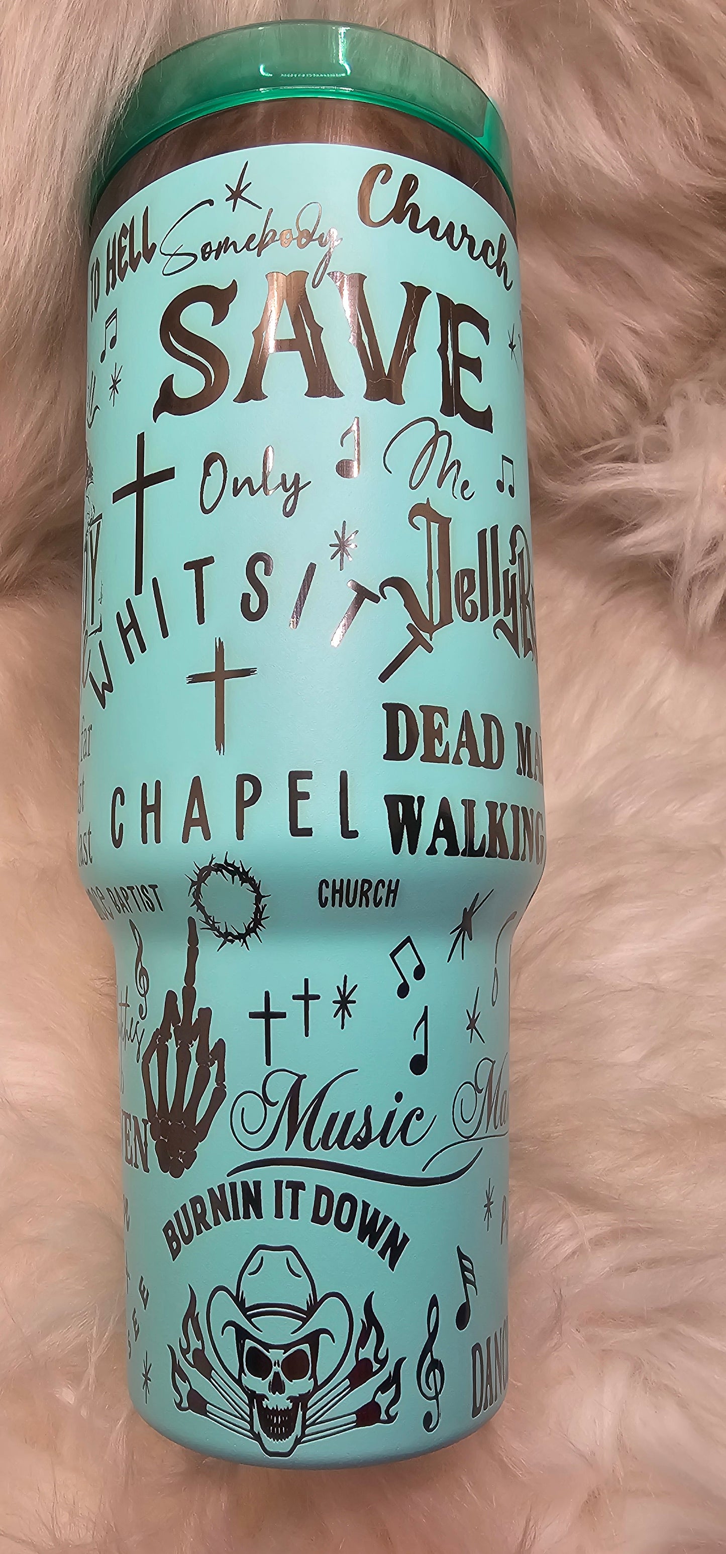Jellyroll 40 oz Gunmetal Engraved Tumbler