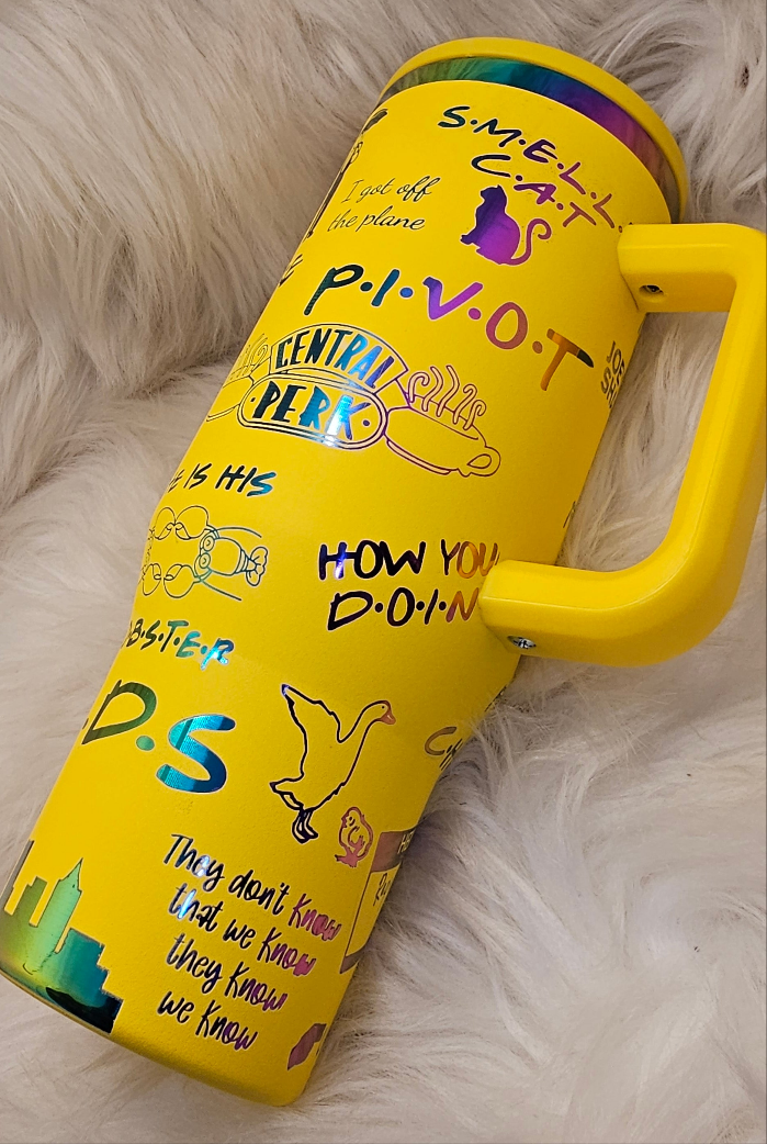 Friends Rainbow Engraved Tumbler