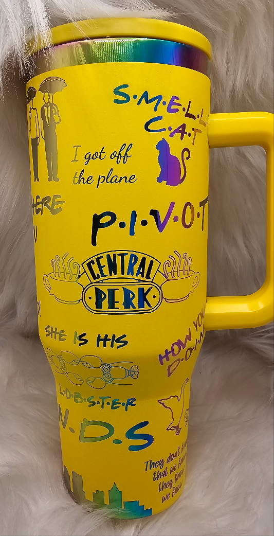 Friends Rainbow Engraved Tumbler