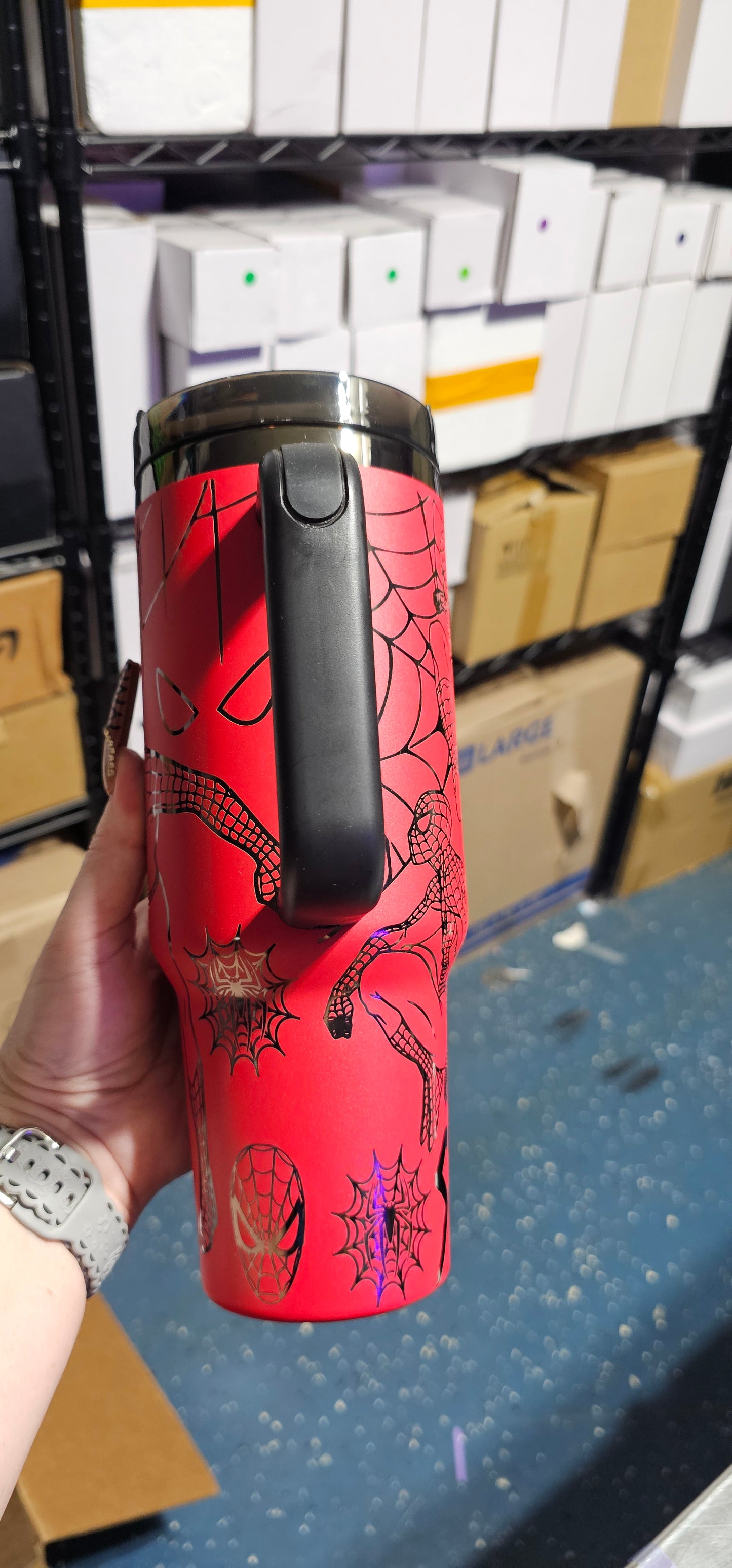 Spiderman 40 oz Engraved Tumbler