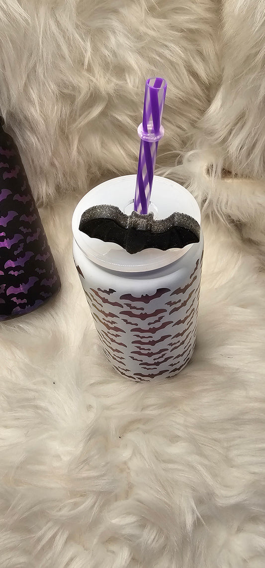 Bats 16 oz Purple Engraved Tumbler