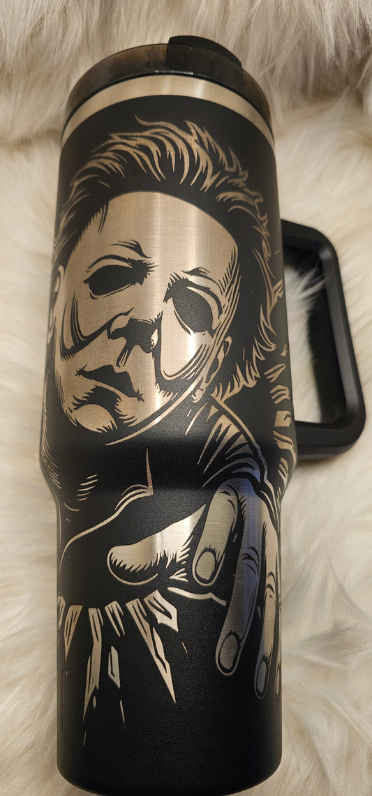 Halloween Myers 40 oz Engraved Tumbler