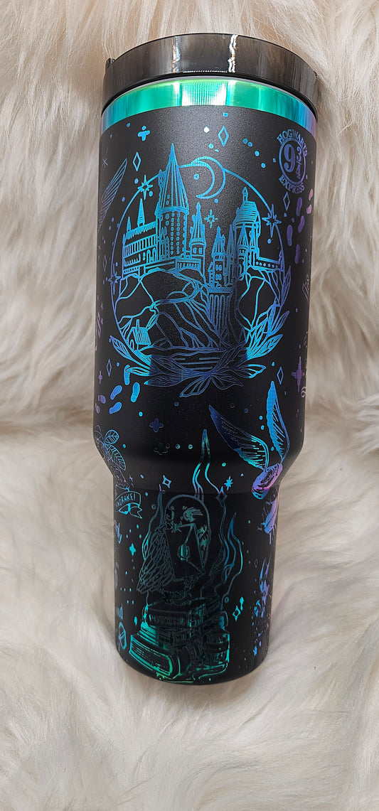 Potter 40 oz Rainbow Engraved Tumbler