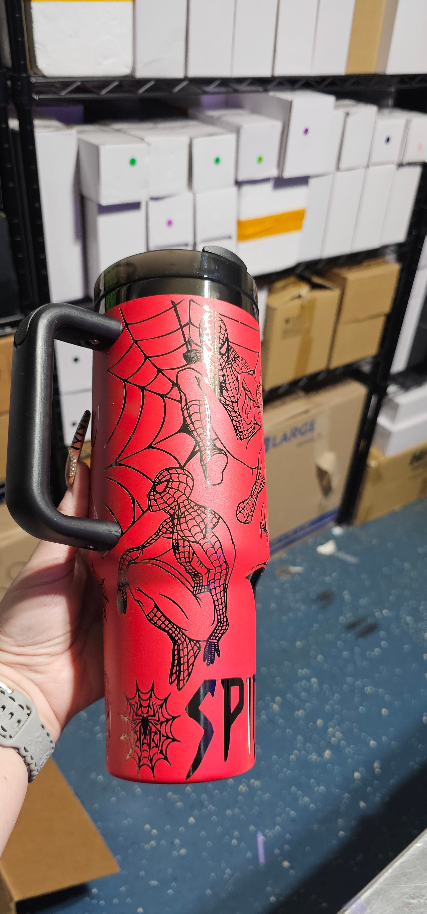 Spiderman 40 oz Engraved Tumbler
