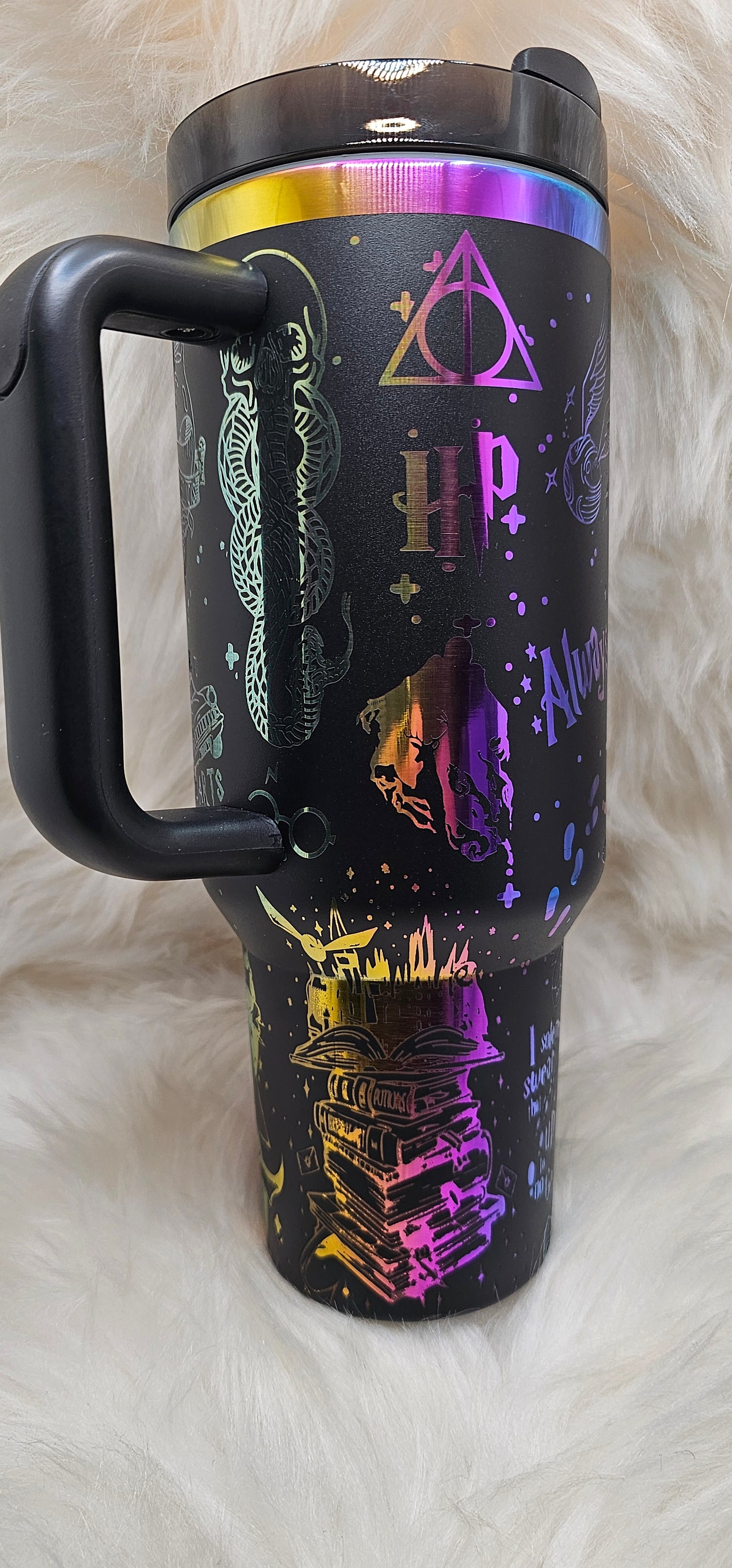 Potter 40 oz Rainbow Engraved Tumbler