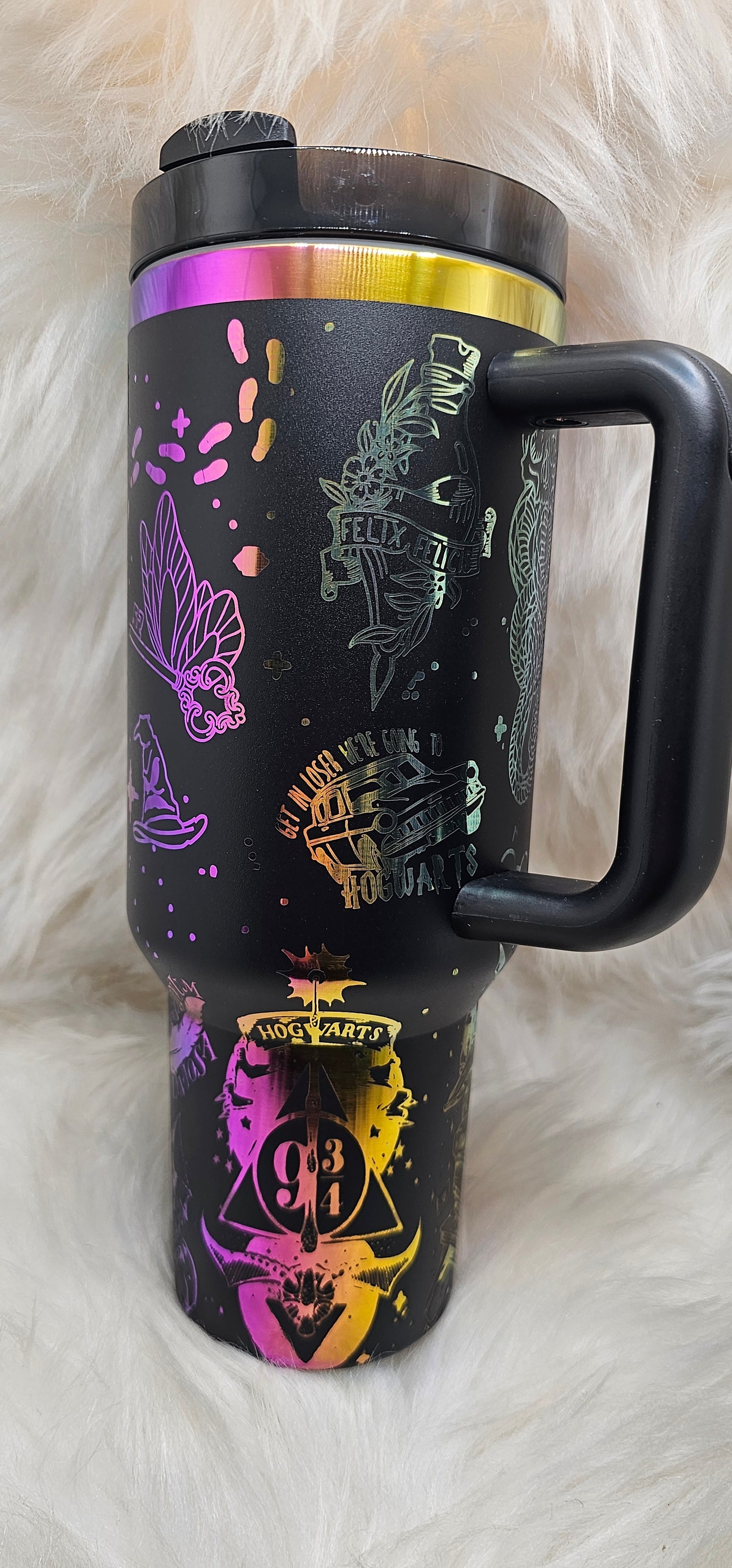 Potter 40 oz Rainbow Engraved Tumbler
